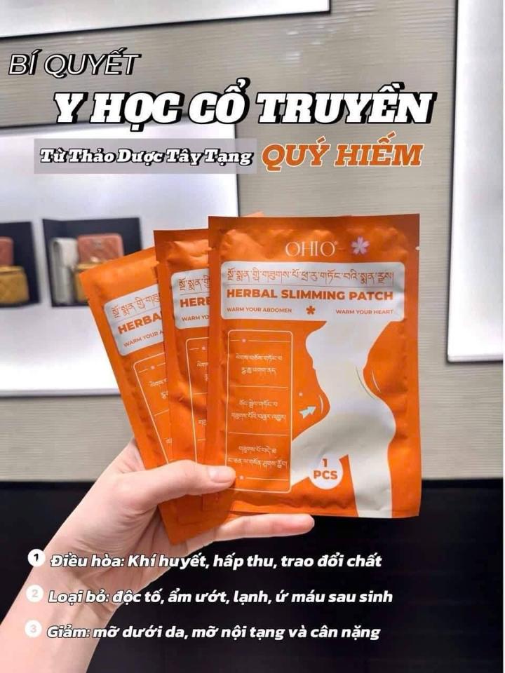 Miếng dán tan mỡ Herbal Slimming Patch-duoc-ban-tai-Cẩm Loan Cosmetics