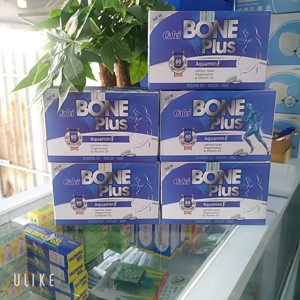 Calci Bone plus( hộp 60 viên) bổ sung calci cho người thiếu hụt calci như phụ nữ có thai cho con bú, phòng chống loãng xương cho người cao tuổi, trẻ e đang tuổi phát triển tăng chiều cao-duoc-ban-tai-KimAnhpharmacy.buynow