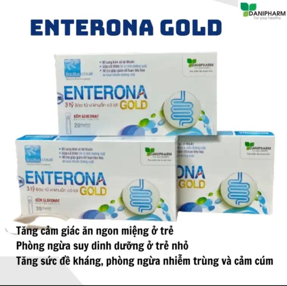 Men vi sinh cho bé, men tiêu hóa cho bé, bổ sung kẽm Gluconat Enterona Gold 20 ống*5ml-duoc-ban-tai-KimAnhpharmacy.buynow