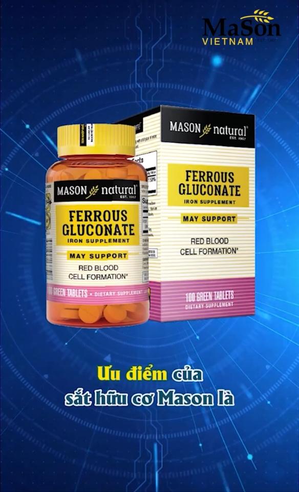 MASON NATURAL FERROUS GLUCONATE – SẮT HỮU CƠ MÁT CHO BÀ BẦU-duoc-ban-tai-KimAnhpharmacy.buynow