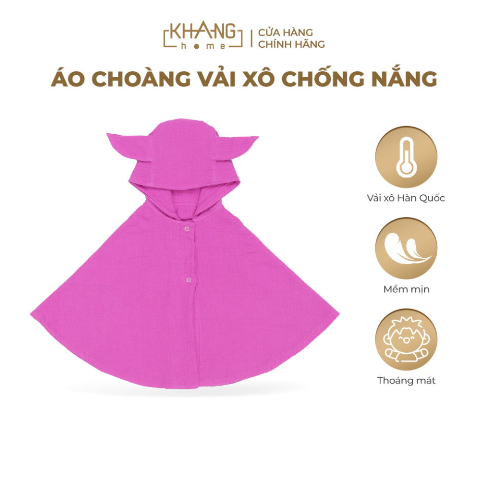 ÁO CHOÀNG CHỐNG NẮNG CHO BÉ VẢI XÔ THOÁNG MÁT, THẤM HÚT MỒ HÔI-duoc-ban-tai-Kidzworld Asia