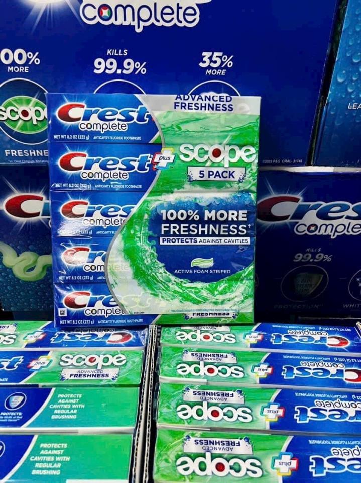 Kem đánh răng Crest xanh Scope Mỹ-duoc-ban-tai-Hàng Xịn Giá Tốt