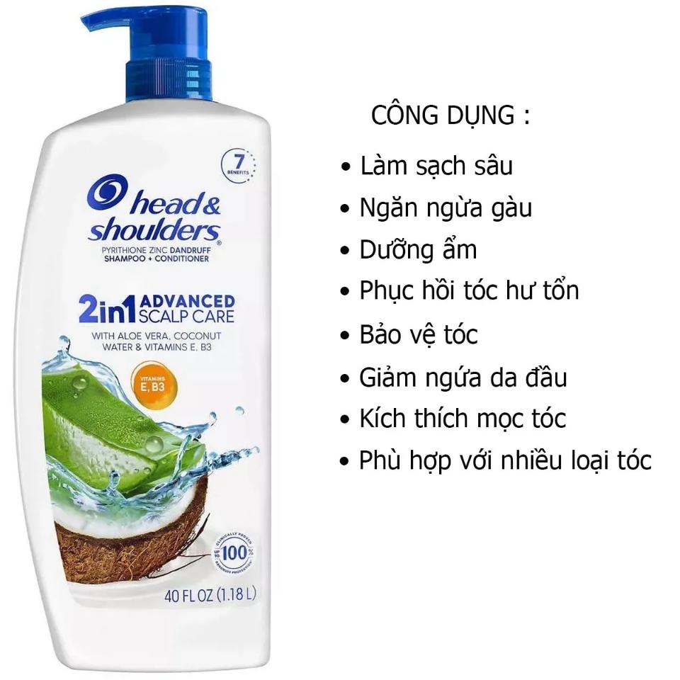 Dầu gội trị gàu Head & Shoulder dừa và nha đam 1,18 lit-duoc-ban-tai-Hàng Xịn Giá Tốt