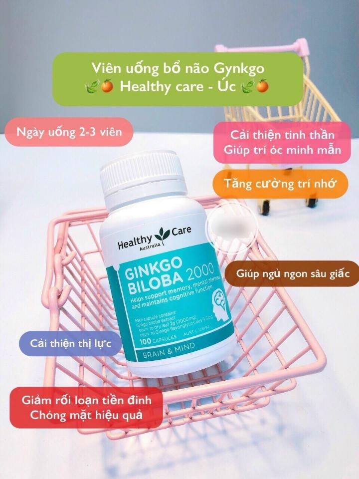 Bổ não Healthy Care Ginkgo Biloba Úc-duoc-ban-tai-Hàng Xịn Giá Tốt