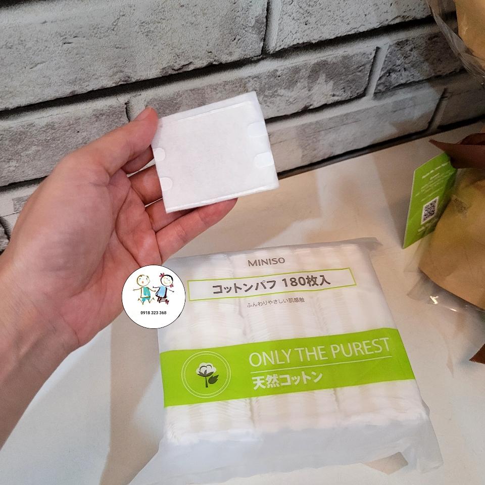 Bông tẩy trang Miniso Nhật 180 miếng-duoc-ban-tai-Hàng Xịn Giá Tốt