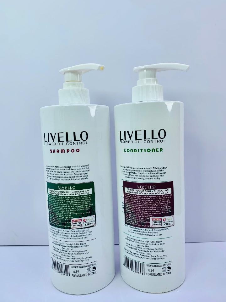 CẶP DẦU GỘI XẢ DƯỠNG SINH LIVELLO 1000ML X2 – PHỤC HỒI & CHỐNG LÃO HÓA TÓC-duoc-ban-tai-MỸ PHẨM QUÂN THU