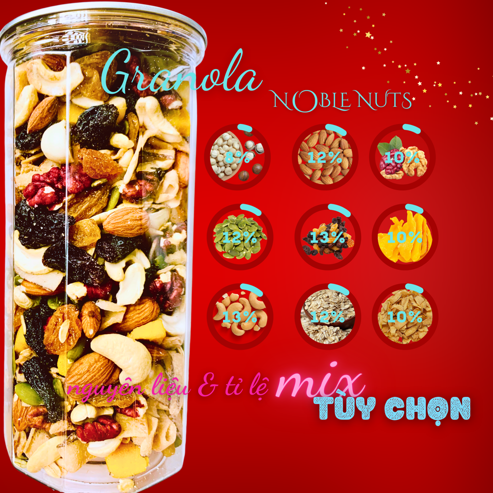 Granola 90% hạt + hoa quả sấy-duoc-ban-tai-ĐẠI NGÀN SOLAR & NUTS