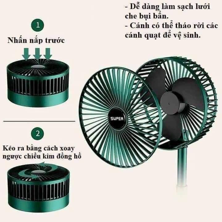 Quạt tích điện gấp gọn -duoc-ban-tai-Gia Dụng An Nhiên