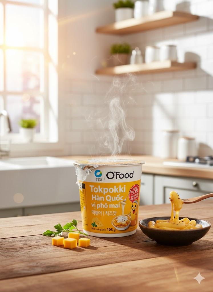 Topokki Hàn Quốc vị phô mai OFood 105g (hộp)-duoc-ban-tai-SBH minimart
