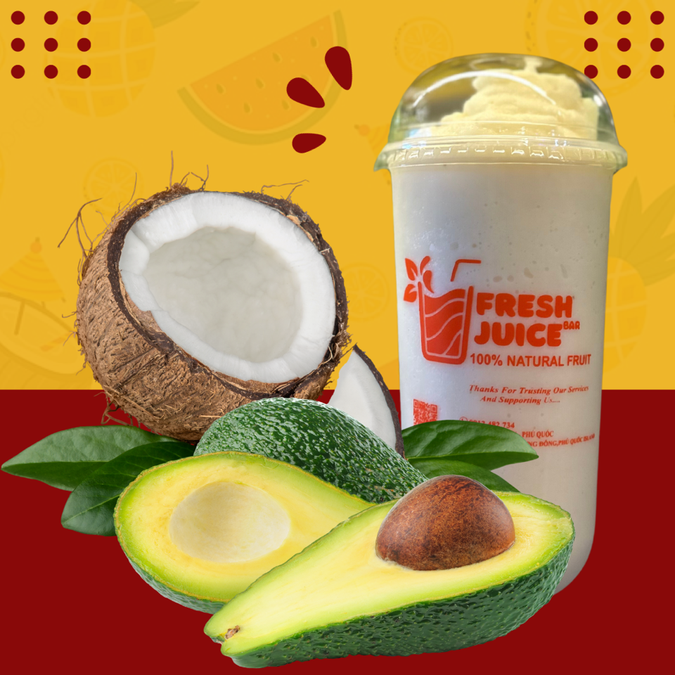 Avocado Coconut Smoothies-duoc-ban-tai-Bánh Mì Sài Gòn Phú Quốc