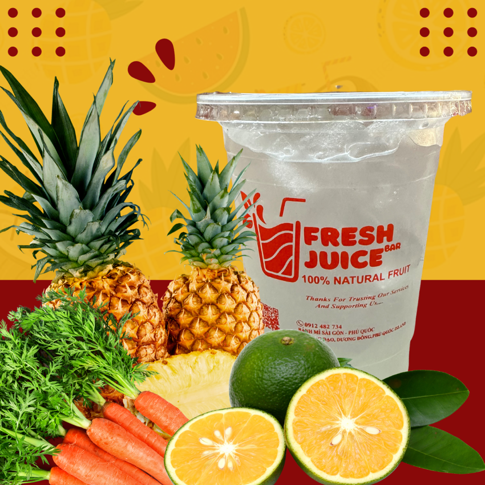 Orange Pineapple Carrot Juice-duoc-ban-tai-Bánh Mì Sài Gòn Phú Quốc