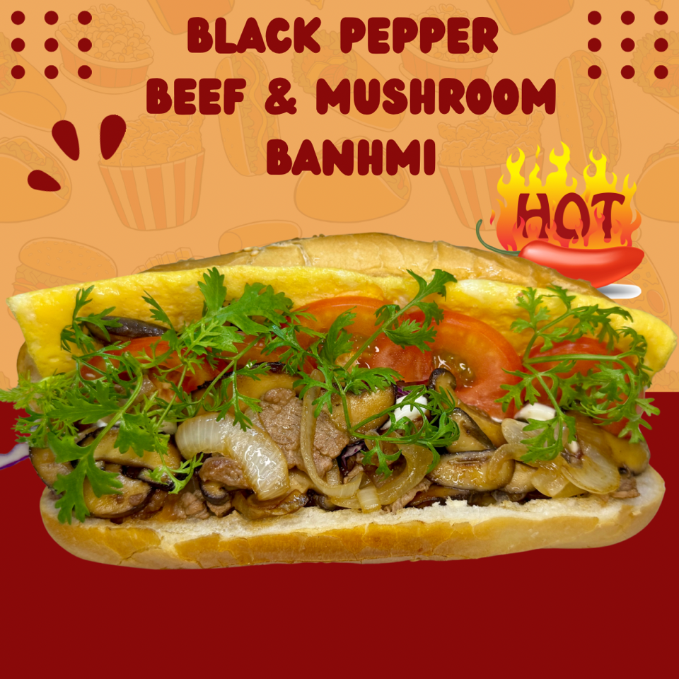 Pepper Beef & Mushroom-duoc-ban-tai-Bánh Mì Sài Gòn Phú Quốc