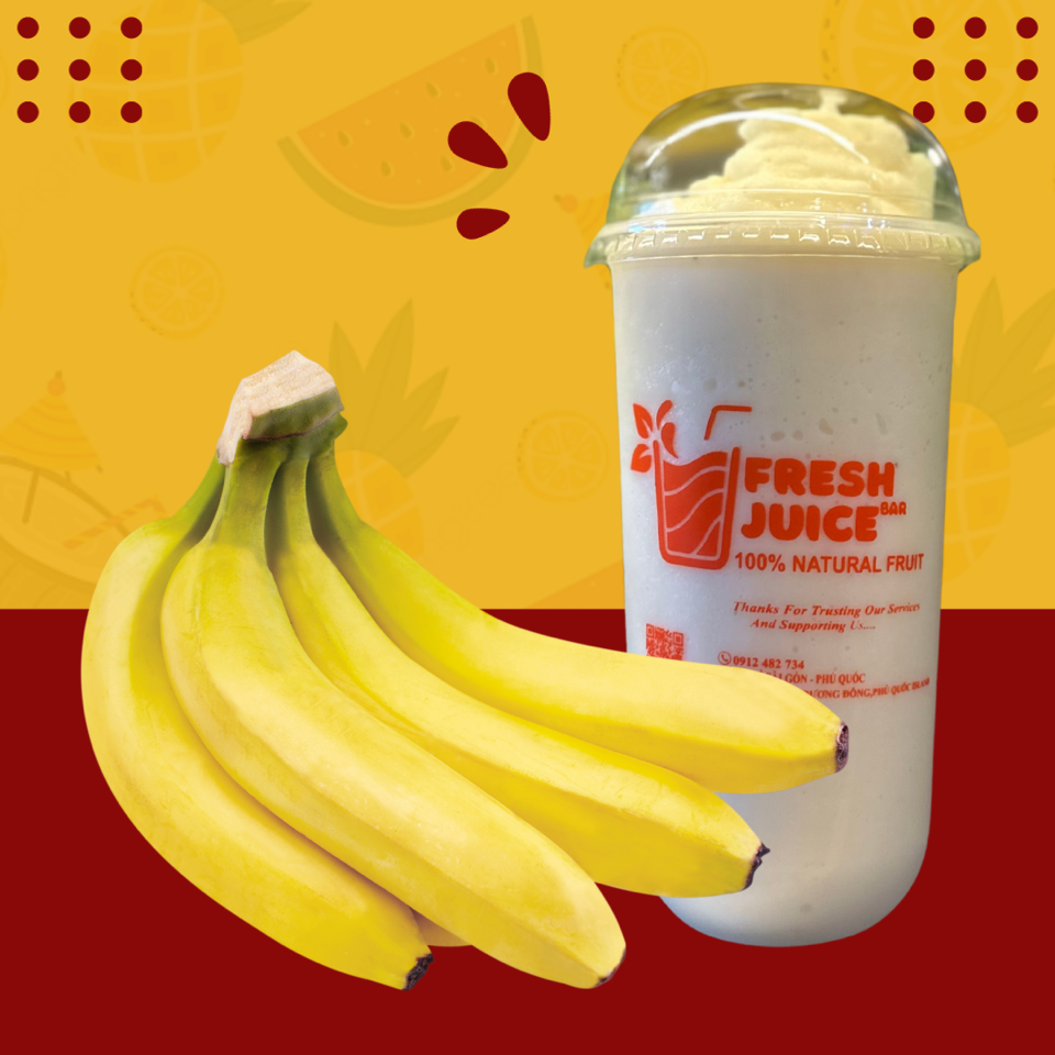 Banana Coconut Smoothies-duoc-ban-tai-Bánh Mì Sài Gòn Phú Quốc