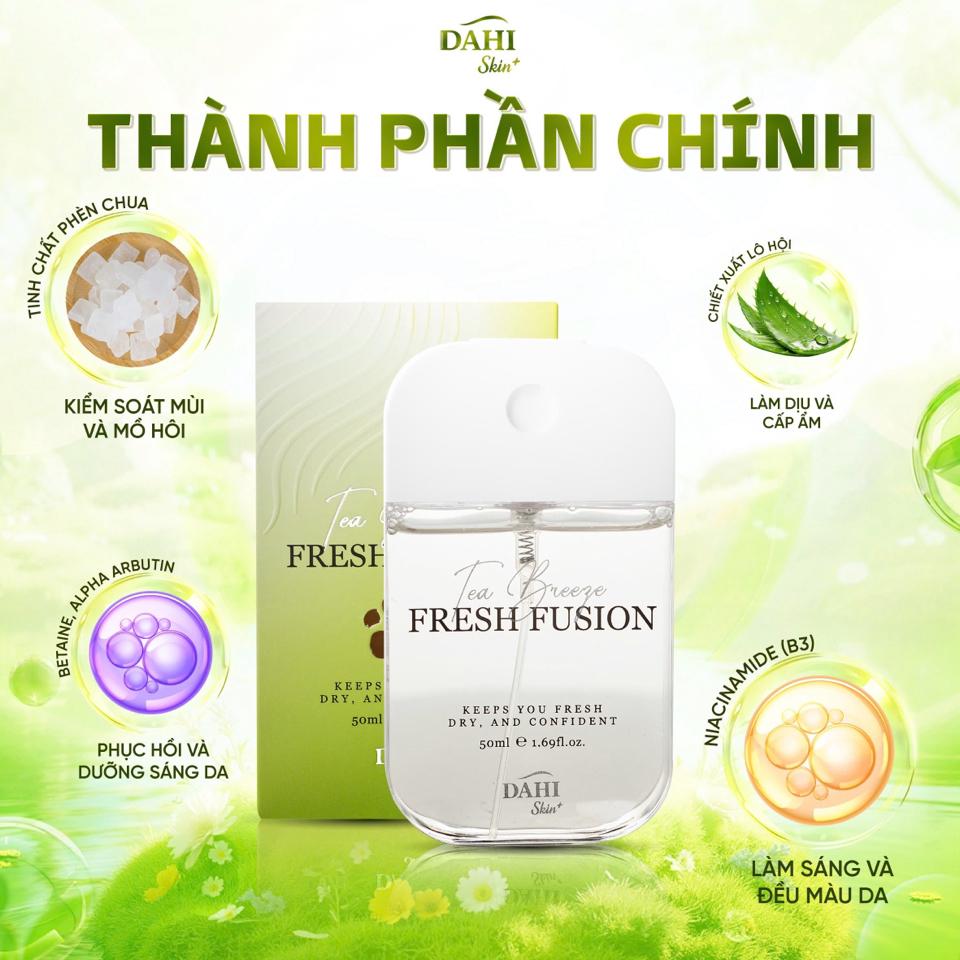 Xịt Khử Mùi Phèn Chua FRESH FUSION - Tea Breeze 50ML-duoc-ban-tai-DAHI SKIN VIỆT NAM