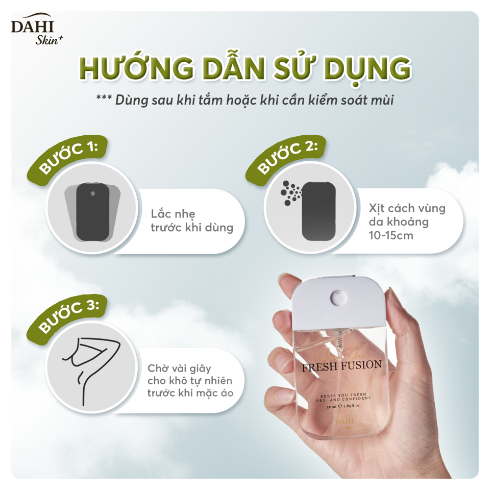 ( 2 TEA BREEZE 10ML ) Combo Xịt Khử Mùi Phèn Chua FRESH FUSION | Khô Thoáng ; Dịu Nhẹ ; Hương Trà  ; Dưỡng Sáng Da Vùng Nách-duoc-ban-tai-DAHI SKIN VIỆT NAM