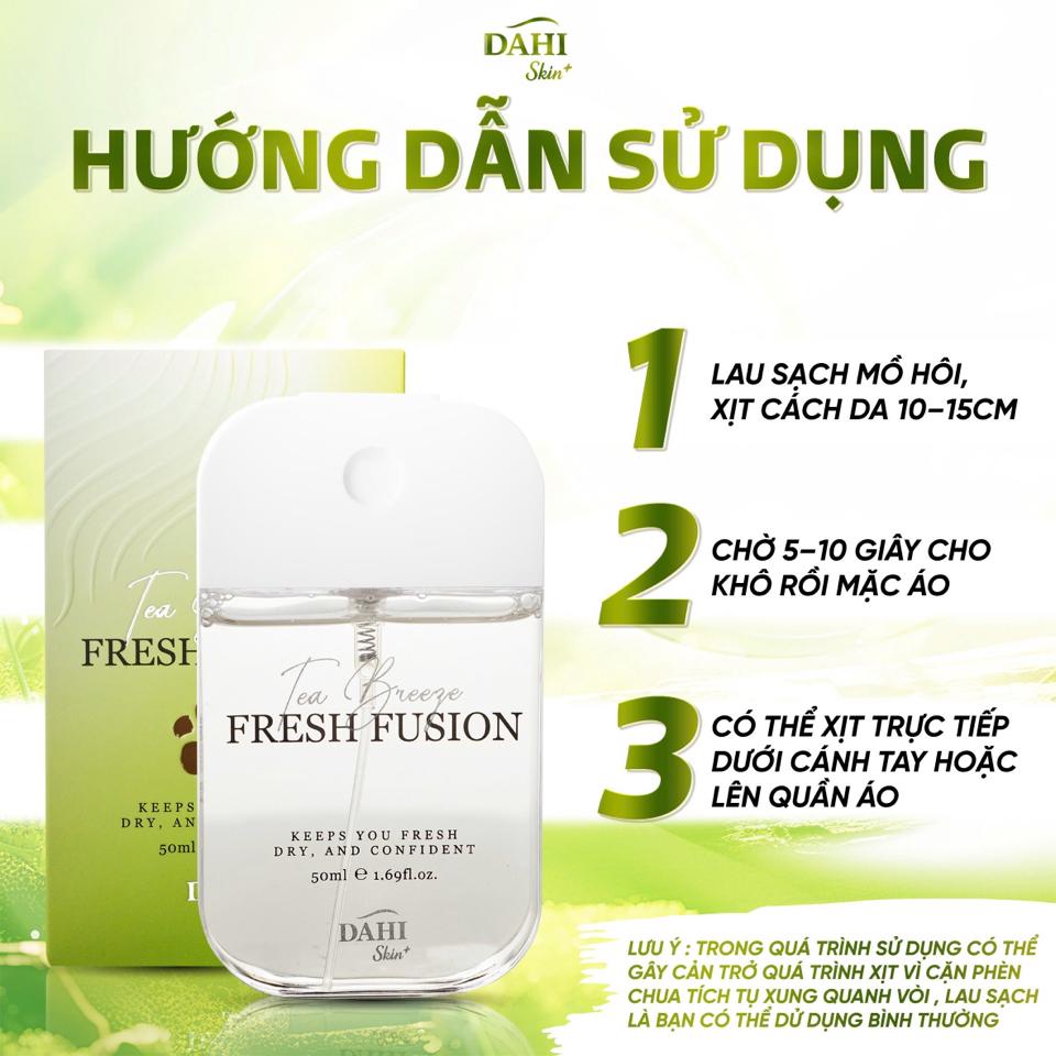Xịt Khử Mùi Phèn Chua FRESH FUSION - Tea Breeze 50ML-duoc-ban-tai-DAHI SKIN VIỆT NAM