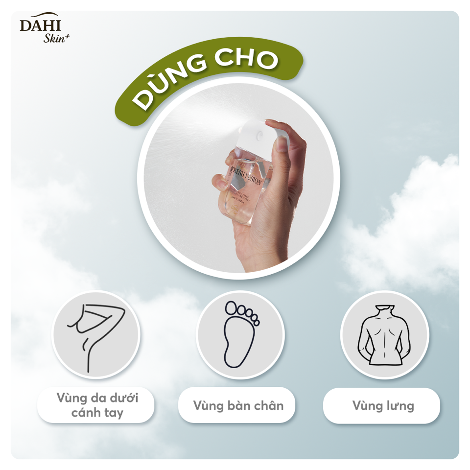 ( 2 TEA BREEZE 10ML ) Combo Xịt Khử Mùi Phèn Chua FRESH FUSION | Khô Thoáng ; Dịu Nhẹ ; Hương Trà  ; Dưỡng Sáng Da Vùng Nách-duoc-ban-tai-DAHI SKIN VIỆT NAM