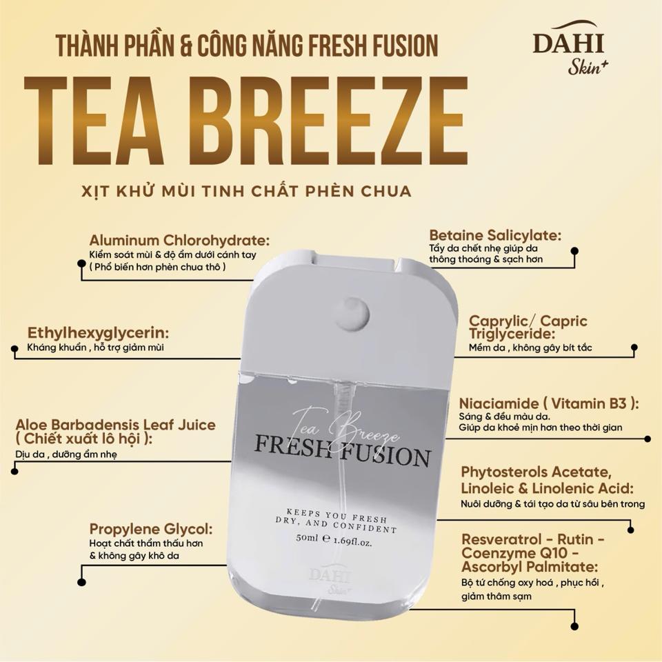 Xịt Khử Mùi Phèn Chua FRESH FUSION - Tea Breeze 50ML-duoc-ban-tai-DAHI SKIN VIỆT NAM