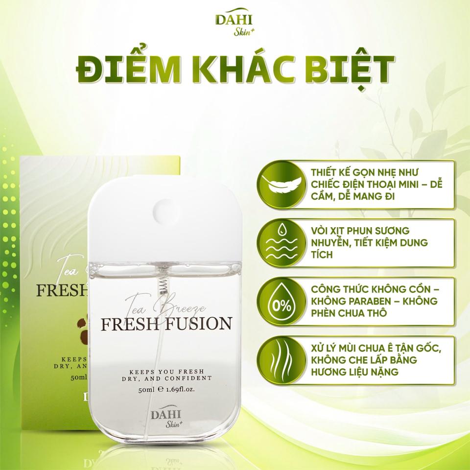 Xịt Khử Mùi Phèn Chua FRESH FUSION - Tea Breeze 50ML-duoc-ban-tai-DAHI SKIN VIỆT NAM