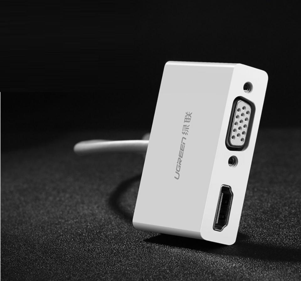 Cáp chuyển đổi USB type C to HDMI/VGA hỗ trợ full HD 3D 4Kx2K chính hãng Ugreen -duoc-ban-tai-Trọng Đại. Băng đĩa nhạc. Phụ kiện âm thanh