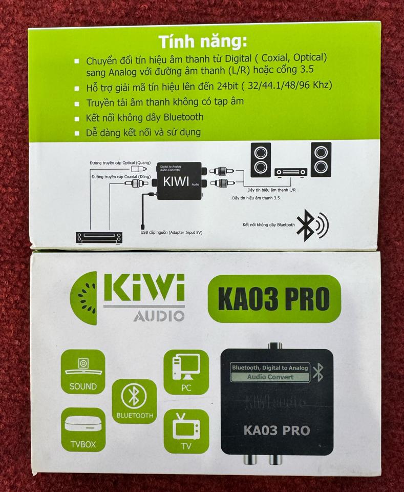 Bộ chuyển Quang có Blutooth KA03 PRO-duoc-ban-tai-Trọng Đại. Băng đĩa nhạc. Phụ kiện âm thanh