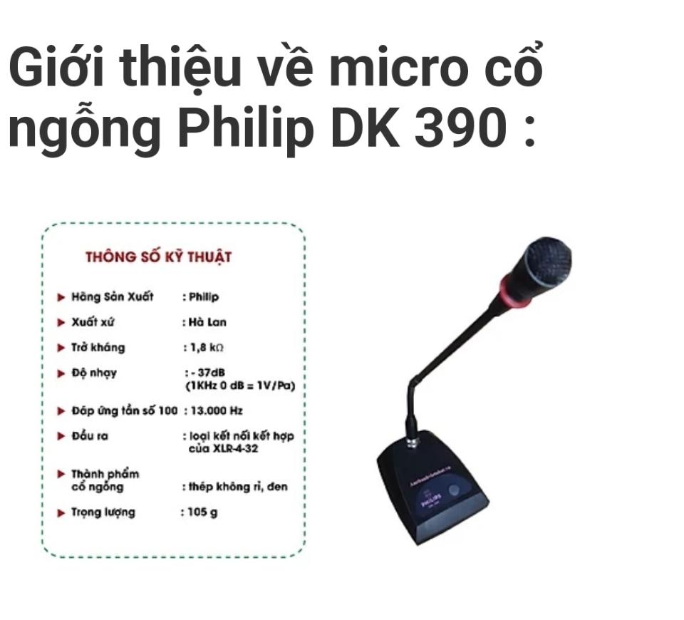 Micro hội nghị cổ ngỗng Philip DK 390-

-duoc-ban-tai-Trọng Đại. Băng đĩa nhạc. Phụ kiện âm thanh