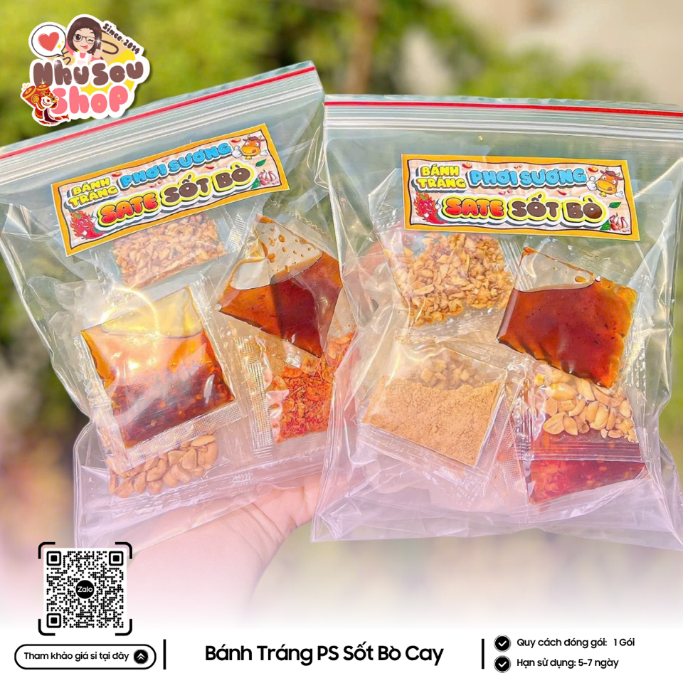 Bánh Tráng Phơi Sương Sốt Bò Cay-duoc-ban-tai-NHUSOUSHOP BÁNH TRÁNG & ĂN VẶT