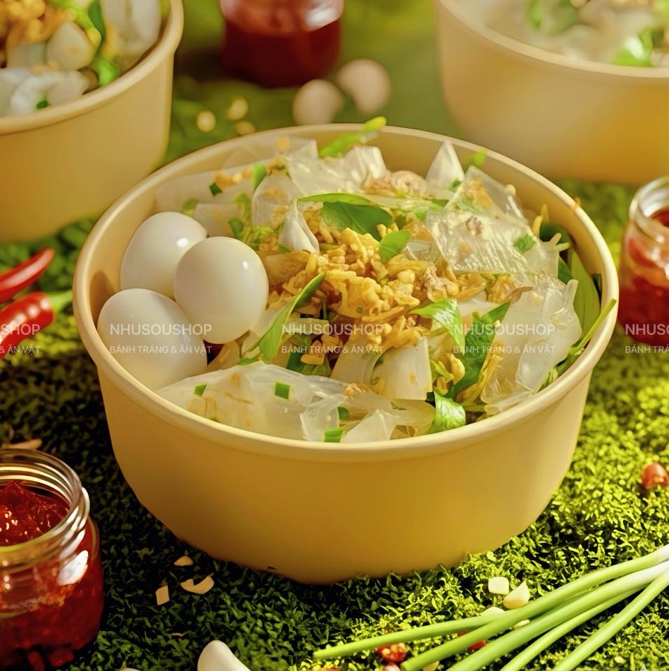 Bánh Tráng Trộn Sa Tế Mỡ Hành (3 Trứng Cút)-duoc-ban-tai-NHUSOUSHOP BÁNH TRÁNG & ĂN VẶT