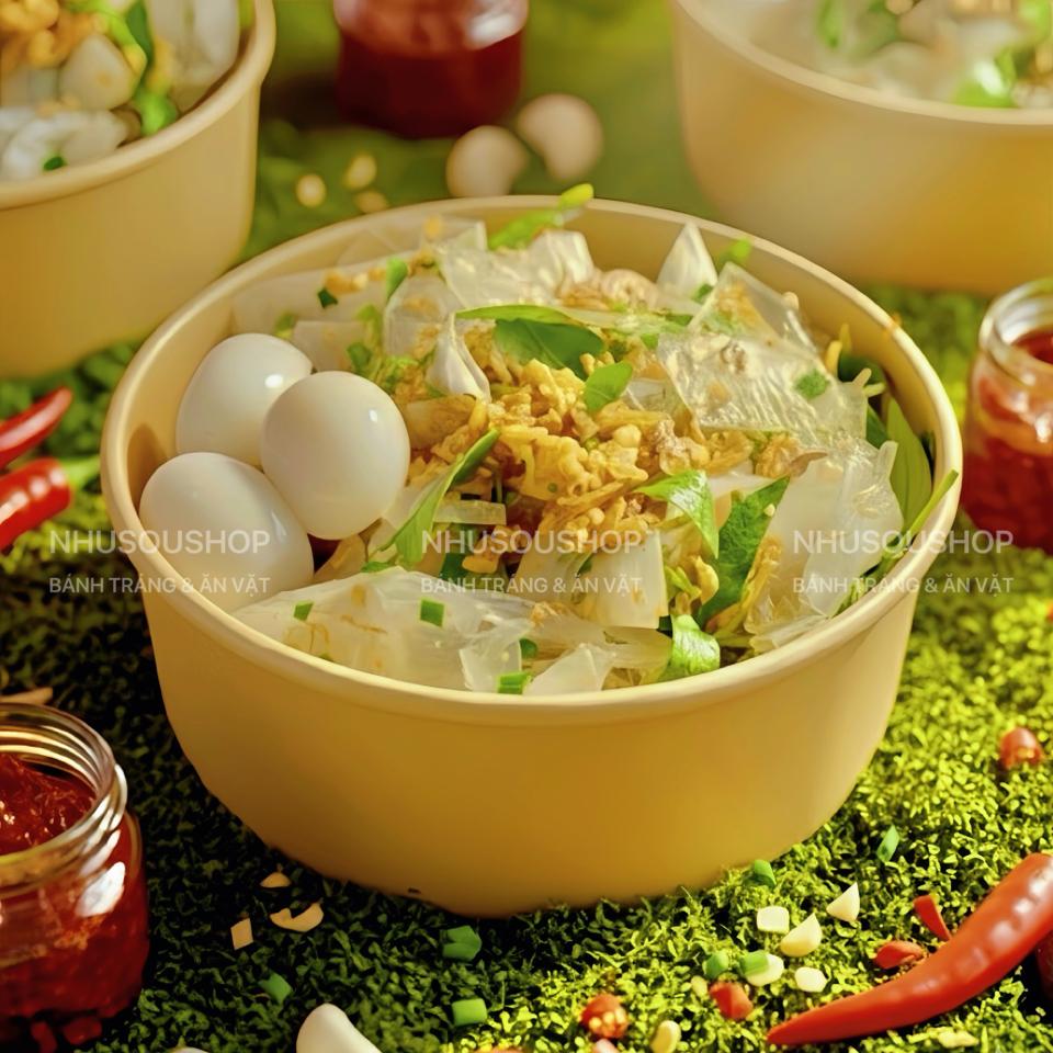 Bánh Tráng Trộn Sa Tế Tỏi (3 Trứng Cút)-duoc-ban-tai-NHUSOUSHOP BÁNH TRÁNG & ĂN VẶT