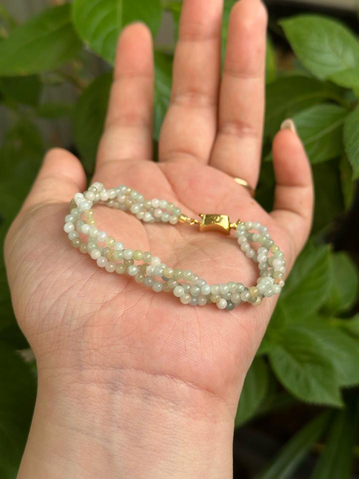 Vòng tay thắt 3 sợi - hạt 3mm-duoc-ban-tai-NGỌC THANH GIANG GEMS & JADES
