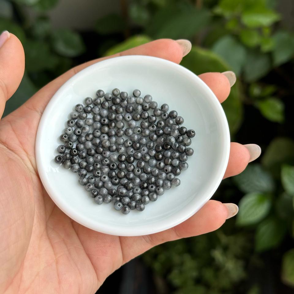 DIY - hạt gà đen ngọc myanmar type A size 3.5mm-duoc-ban-tai-NGỌC THANH GIANG GEMS & JADES