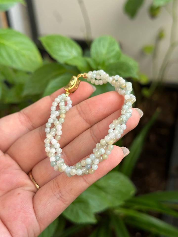 Vòng tay thắt 3 sợi - hạt 3mm-duoc-ban-tai-NGỌC THANH GIANG GEMS & JADES