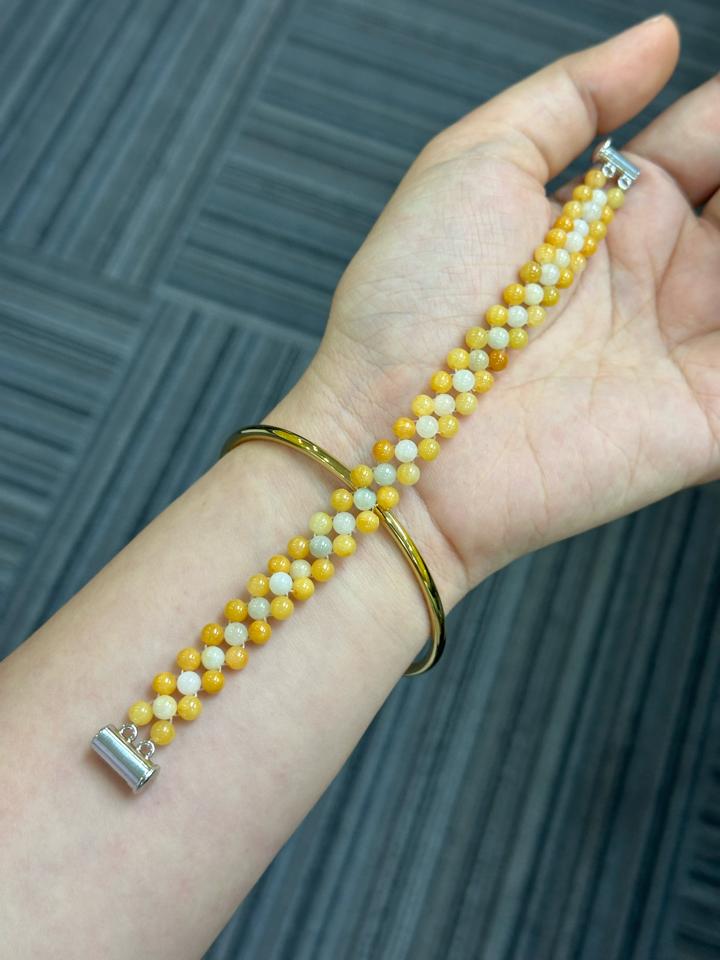 Vòng tay chuỗi hoàng phỉ hạt 4.5mm đan kiểu-duoc-ban-tai-NGỌC THANH GIANG GEMS & JADES