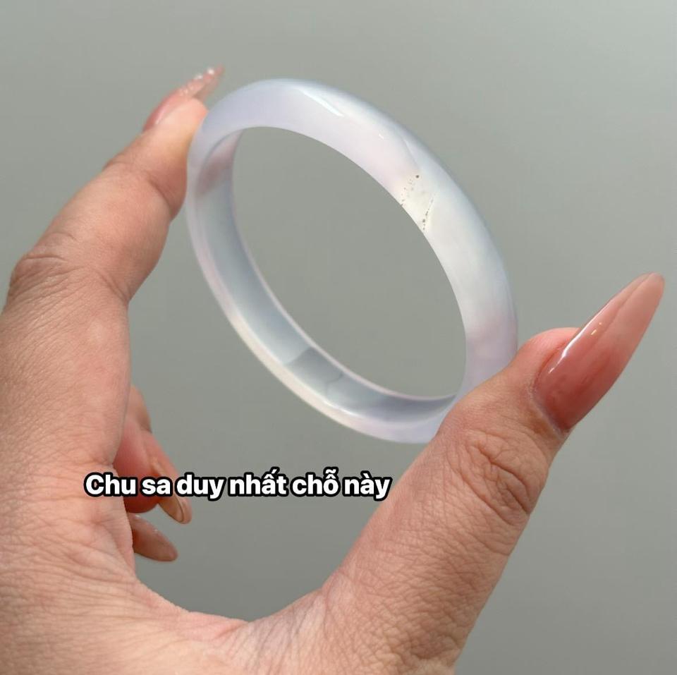 Vòng tay mã não màu BNQ trong thấu chữ, khởi quang - ni 55.8-duoc-ban-tai-NGỌC THANH GIANG GEMS & JADES