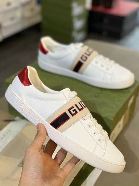 Giày Gucci Stripe Leather Sneaker ‘White Red Black-duoc-ban-tai-197 Store