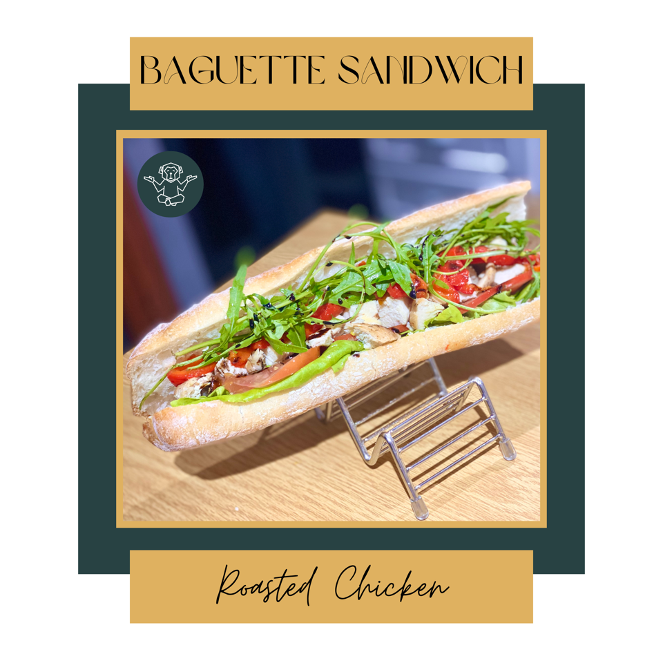 Roasted Chicken Breast Baguette - Bánh Mì Baguette Ức Gà Nướng-duoc-ban-tai-Green Monkey Saigon