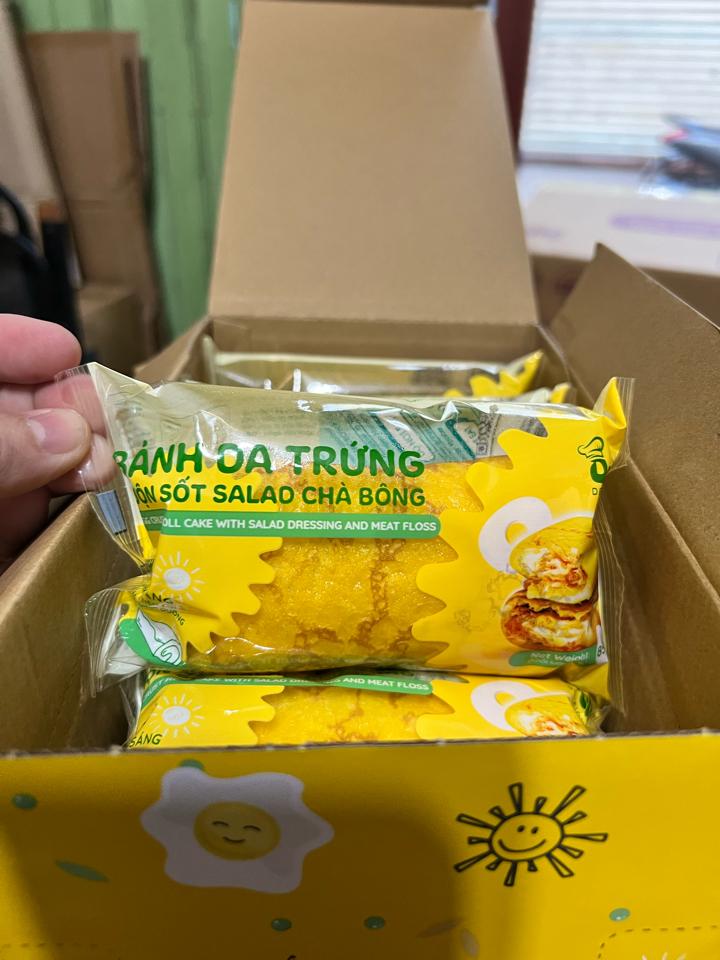 Bánh Da Trứng Cuộn Sốt Salad Chà Bông 85g (10 cái/ Hộp)8938515491094-duoc-ban-tai-NPP VĂN LONG