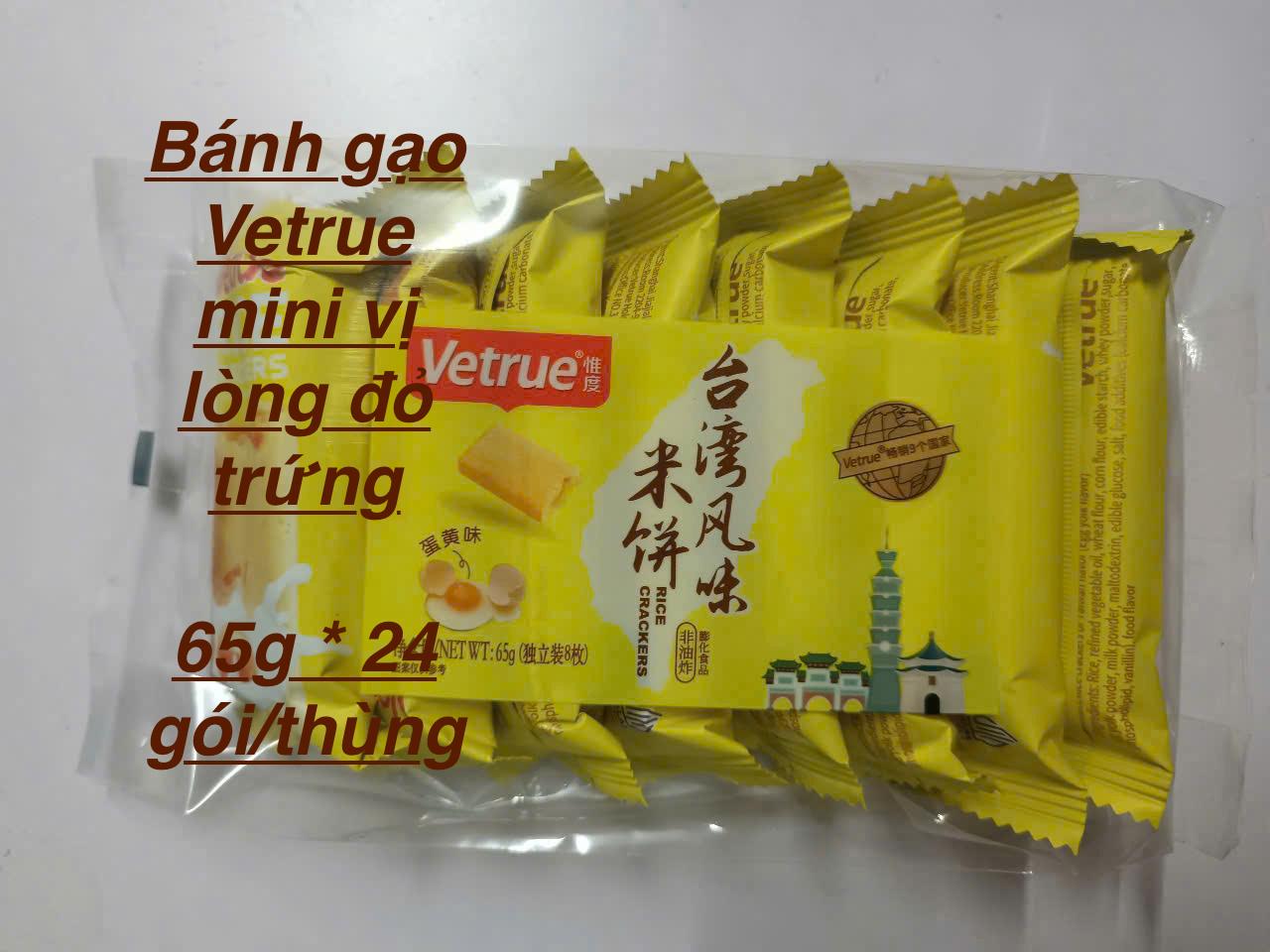 Bánh gạo Vetrue mini vị lòng đỏ trứng 4897076061129 	65g * 24 gói/thùng-duoc-ban-tai-NPP VĂN LONG