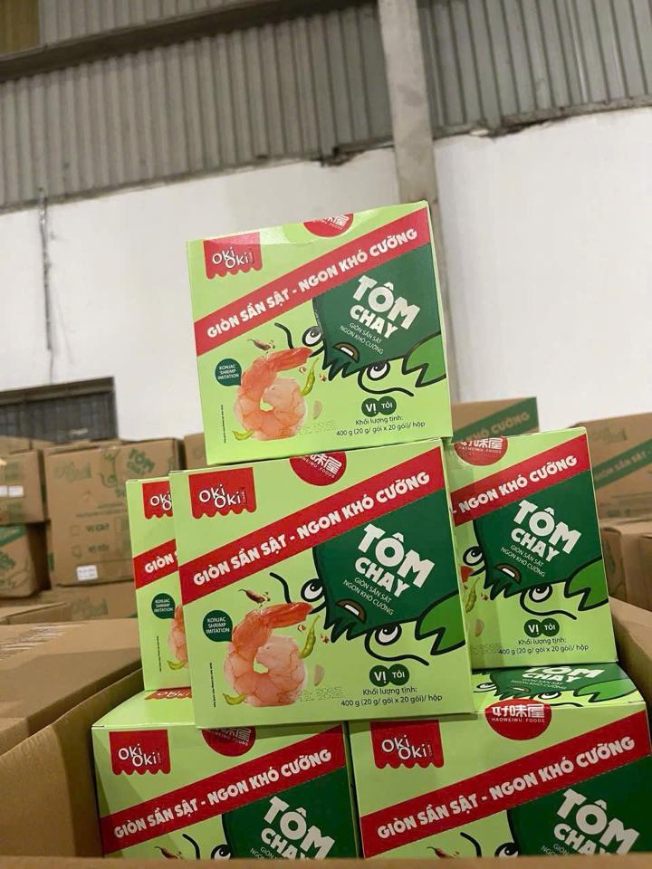 Tôm chay Oki Oki vị cay 400g (20 g/ gói * 20 gói)6931754807222-duoc-ban-tai-NPP VĂN LONG