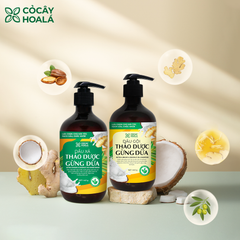 Combo dầu gội xả Thảo dược Gừng dừa -duoc-ban-tai-AN NHIÊN