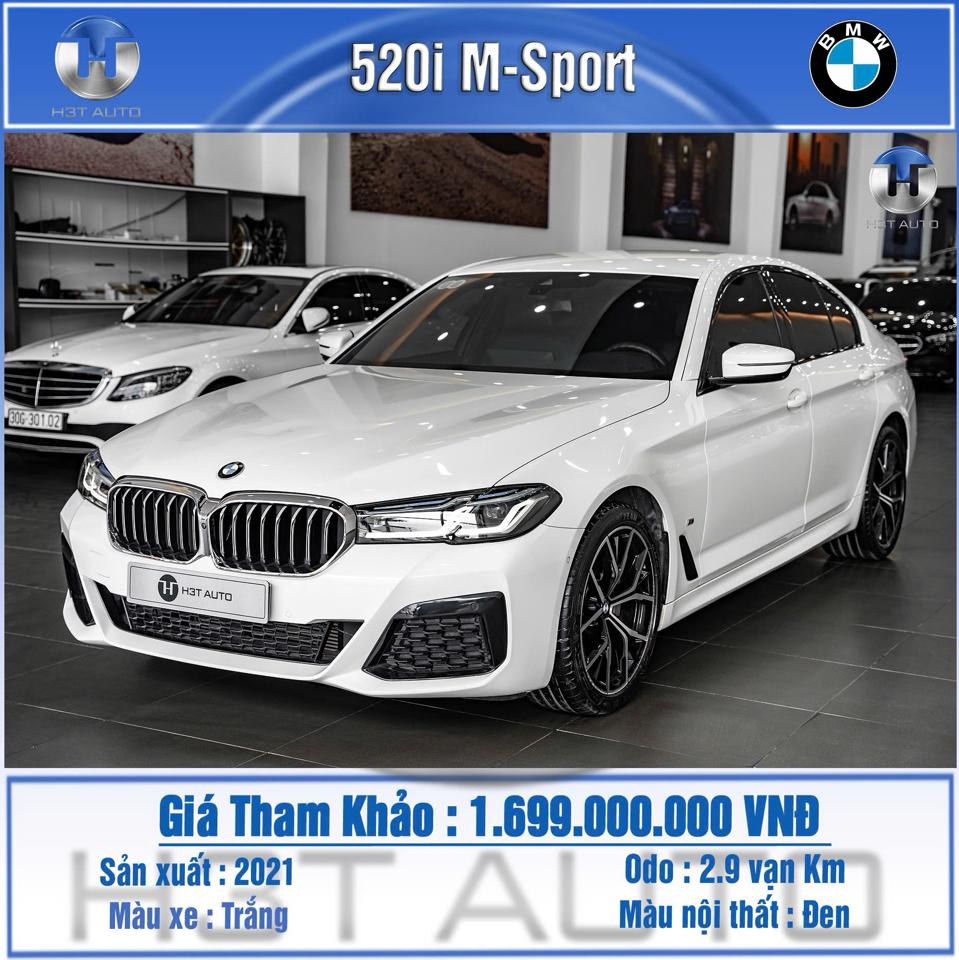 BMW 520i 2021 Msport Trắng Đen 29,000 km-duoc-ban-tai-H3T Auto