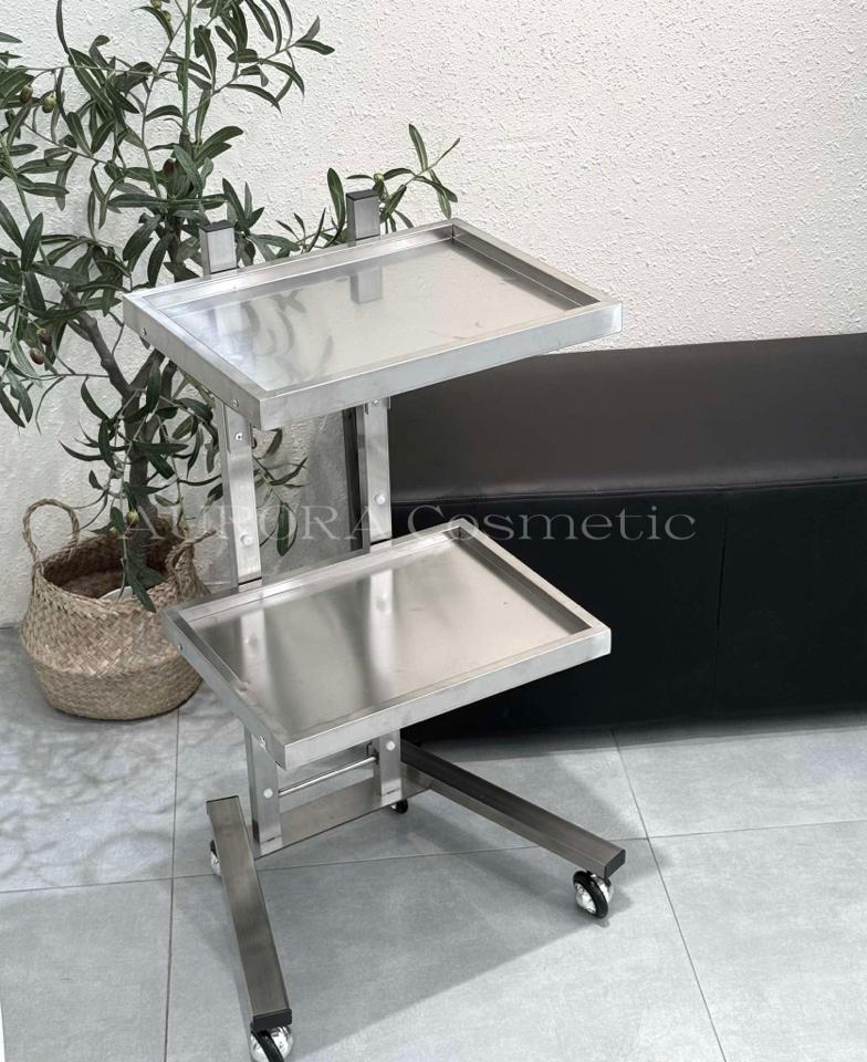 Xe đẩy inox 2 tầng-duoc-ban-tai-AURORA COSMETIC