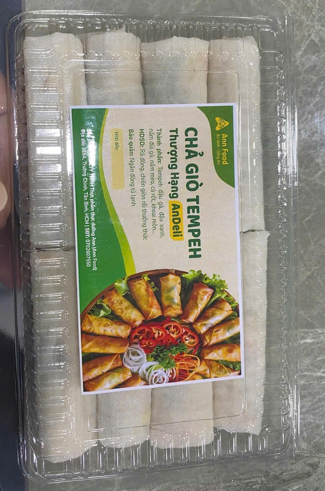 Chả giò (chả nem) Tempeh Andeli-duoc-ban-tai-THỰC PHẨM CHAY QUẢNG CHÂN ĐÔNG LẠNH - KHÔ