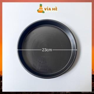 Đĩa lót chậu Thakico, dĩa lót chậu nhựa trồng cây D16, D19, D21, D23 màu trắng đen-duoc-ban-tai-Vỉa Hè Garden