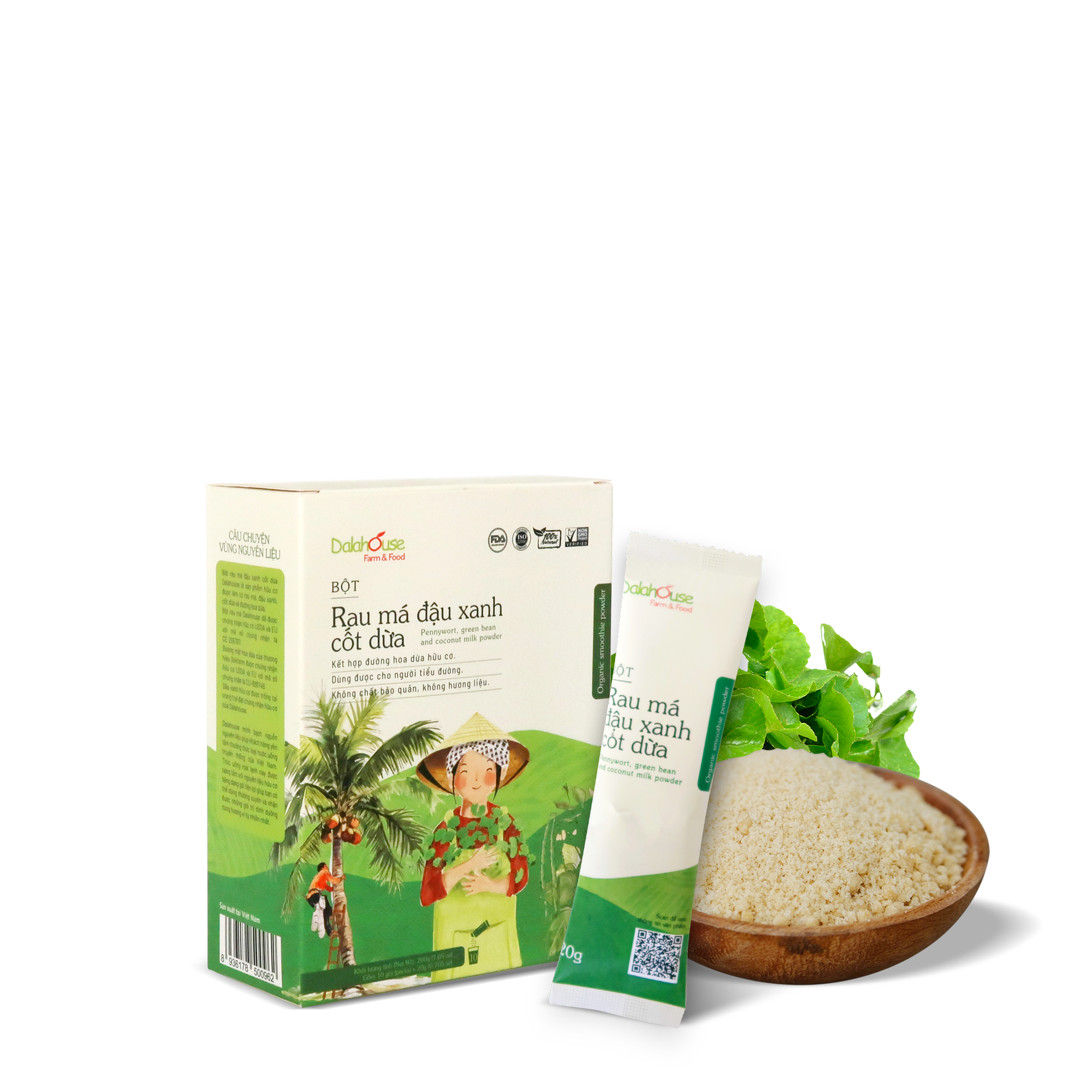 Bột đậu xanh rau má cốt dừa Dalahouse-duoc-ban-tai-Shop Dung Bùi