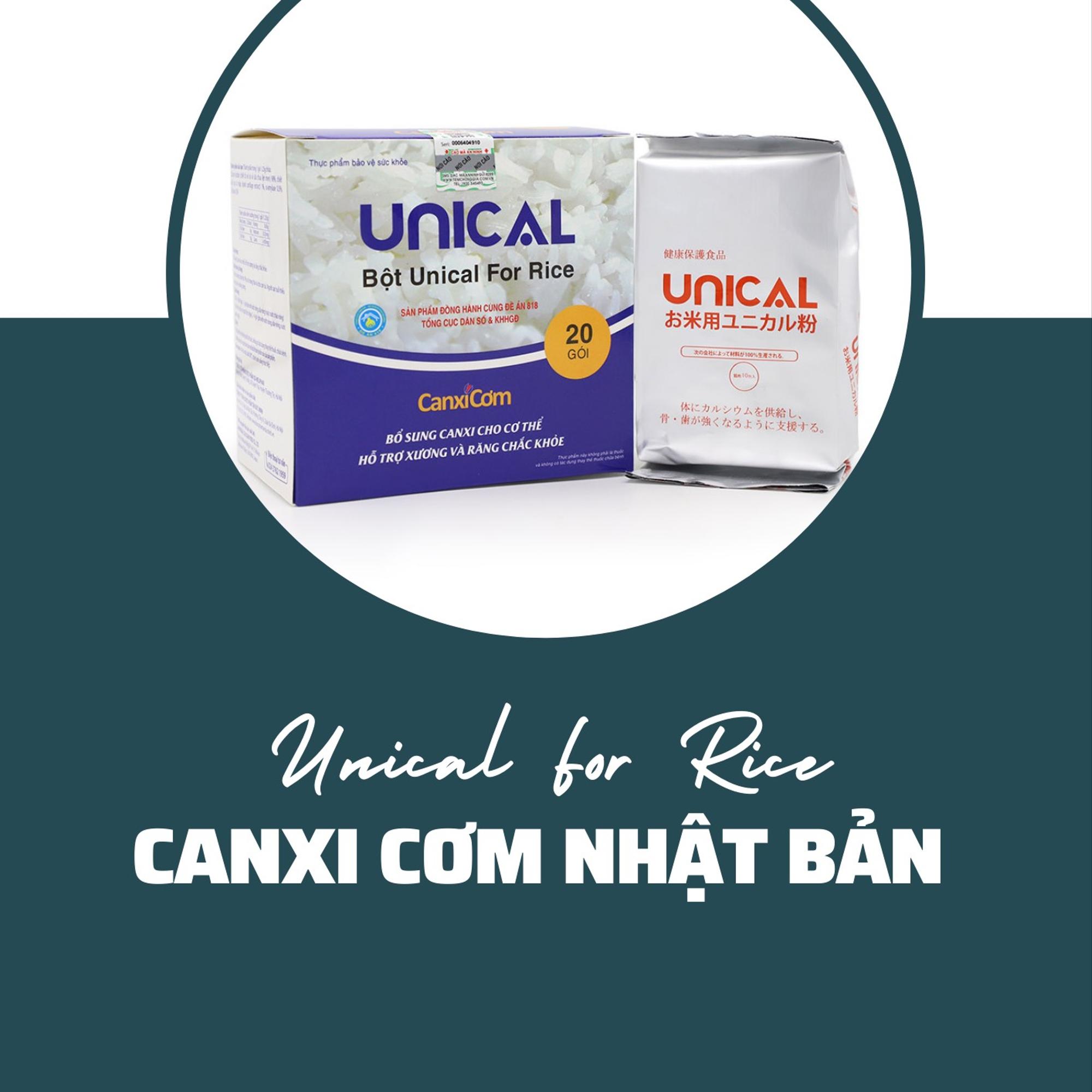 Canxi cơm for rice Unical Nhật Bản (Hộp 20 gói)-duoc-ban-tai-Shop Dung Bùi
