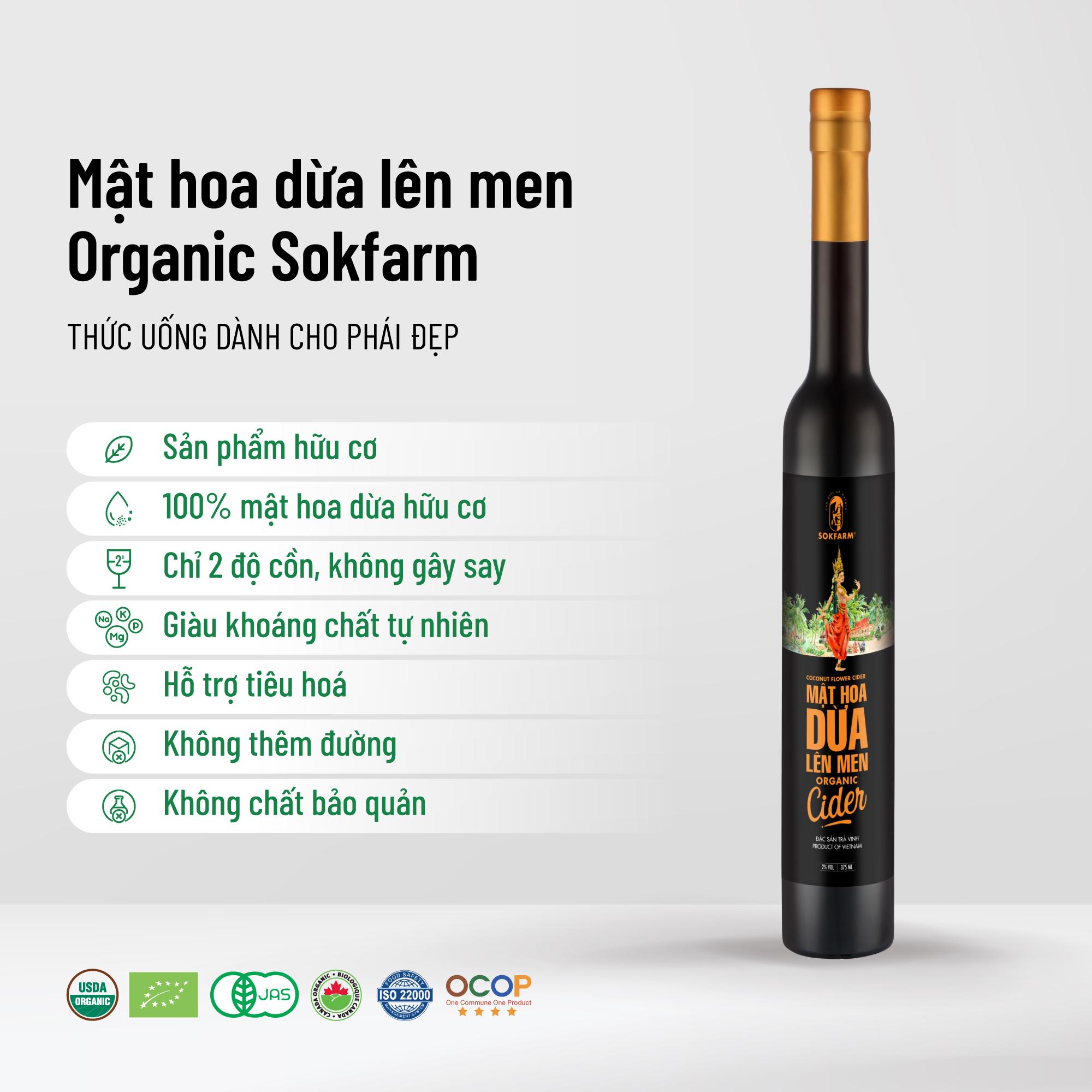 Mật hoa dừa lên men Organic SokFarm 375ml-duoc-ban-tai-Shop Dung Bùi