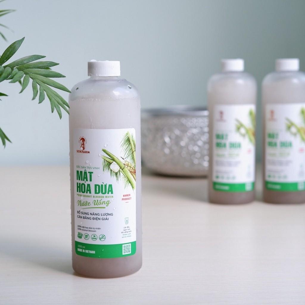 Mật hoa dừa tươi Organic SokFarm chai 1 lít-duoc-ban-tai-Shop Dung Bùi