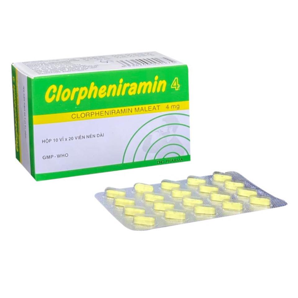 Clopheniramin 4mg DHG (H/200v)-duoc-ban-tai-Quang Chợ Sỉ