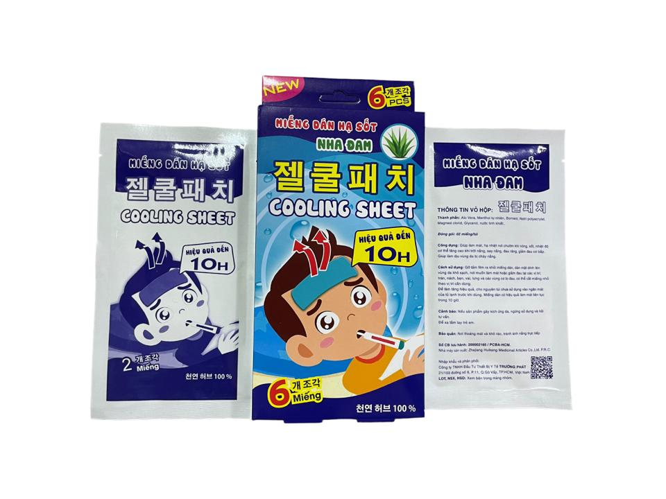 Dán hạ sốt nha đam Cooling Sheet (H/6miếng)-duoc-ban-tai-Quang Chợ Sỉ
